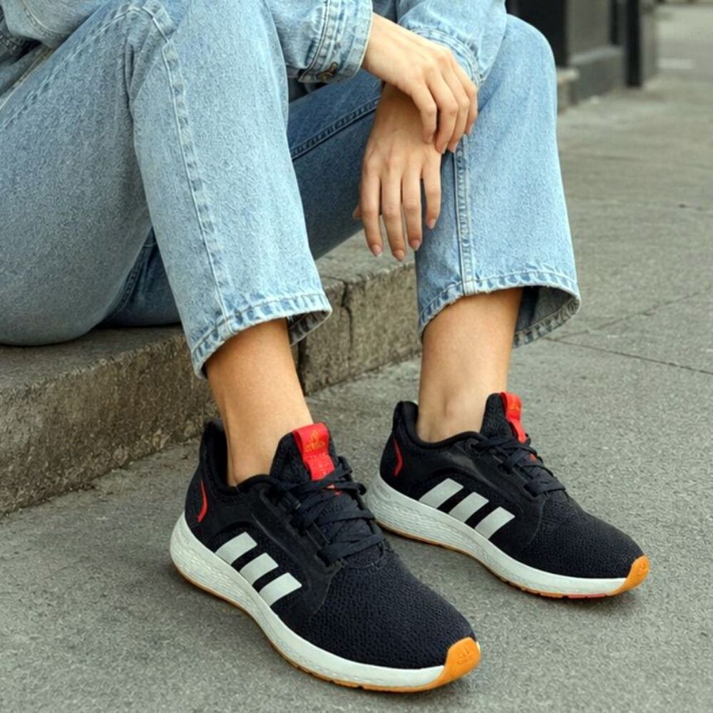 adidas Edge Lux 5 Women’s Running Shoes Black Navy Orange Size 8.5 | GZ1719